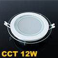 LED Glass panel light (12 W), sülly., változtatható szính. (CCT)