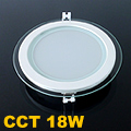 LED Glass panel light (18 W), sülly., változtatható szính. (CCT)