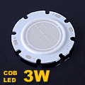 LED COB alumínium panel (9-12V/300mA) 3W - kék