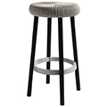 Cozy bar stool műanyag bárszék fém lábakkal (magas) - fém szürke