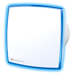 Design elszívó ventilátor (LED light) kék élvilágítással (100 mm)