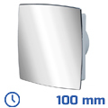 Dekor elszívó króm, LDT Auto zsalu (100 mm) időkapcsolós