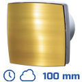 Dekor ventilátor arany, LDATH (100 mm) időkapcs., páraérzék.