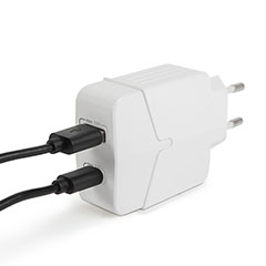 Hálózati adapter USB - USB-C, gyorstöltéssel  (5-12V/3-1.5A) QuickCharge 3.0 - Fehér