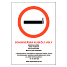 - Dohányzásra kijelölt hely, 5 nyelvű matrica (A/4, 30x21 cm)