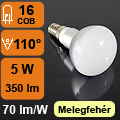 LED lámpa E14 (COB2835/5W/120°) meleg fehér