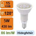LED lámpa E14 (5W/120°) R50 - hideg fehér