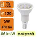 LED lámpa E14 (5W/120°) R50 - meleg fehér
