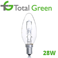 E14 halogén izzó - gyertya (28W)