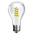 LED lámpa E27 Filament (4W/300°) Körte, spirális - meleg fehér