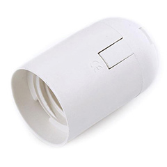 E27 műanyag foglalat 230V - fehér