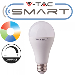 E27 SMART LED lámpa (15W/200°) Körte A65 - RGB+CCT FullColor - fényerőszabályozható