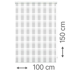 EASYFIX sávos roló, fehér-kárókockás, ablakra: 100x150 cm