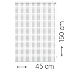 EASYFIX sávos roló, fehér-kárókockás, ablakra: 45x150 cm