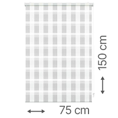 EASYFIX sávos roló, fehér-kárókockás, ablakra: 75x150 cm