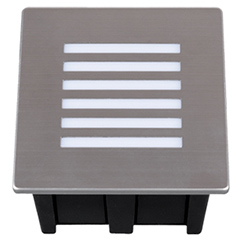 Kültéri süllyesztett LED lámpatest, négyzet alakú (1.5 Watt - 6000K) IP65