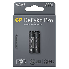 GP ReCyko Pro NiMH - tölthető AAA ceruza elem, 800 mAh (2 db)