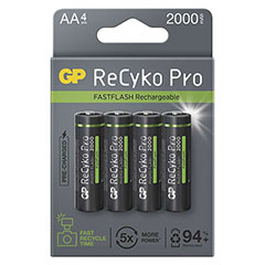 GP ReCyko Pro Photo flash HR6 - tölthető AA ceruza elem, 2000 mAh (4 db)