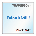 LED panel (600 x 600mm) 70W - hideg fehér, süllyeszthető / falon kívüli