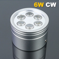 LED lámpatest Luna falon kívüli alu. kör (6W) - hideg fényű