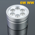 LED lámpatest Luna falon kívüli alu. kör (6W) - meleg fényű