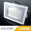 Slim LED reflektor (100W/100°) Fehér ház, Meleg fényű