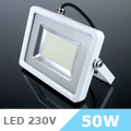 Slim SMD-W LED reflektor (50W/100°) Fehér ház, Természetes f