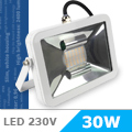Slim LED reflektor (30W/COB/120°) Hideg fehér fényű
