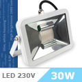 Slim LED reflektor (30W/COB/120°) Fehér ház, Term. f.