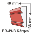 Kültéri díszléc BR-49/B - felületkezelt