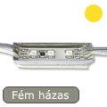 Vízálló, fém házas 3528 SMD LED modul, sárga