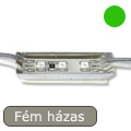 Vízálló, fém házas 3528 SMD LED modul, zöld