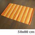Fürdőszobai kilépő szőnyeg Ural narancs csíkos (50x80cm)