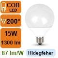 LED lámpa E27 (15W/200°) G120 - hideg fehér