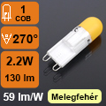 LED lámpa G9 (2.2W/270°) RemotePhosphor  - meleg fehér KL
