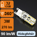 LED lámpa G9 (3W/320°) XXS - hideg fehér OP