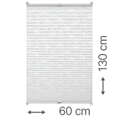 Árnyékoló pliszé (harmónikaroló) - Koptatott virág mintás - Fehér, ablakra: 60x130 cm