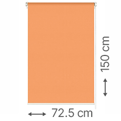 Vászon roló - Mini árnyékoló roló (narancssárga) ablakra: 72.5x150 cm Kifutó!