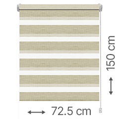 Mini zebra roló - sávroló oldalfeszítéssel (Z750 natúr) ablakra: 72.5x150 cm