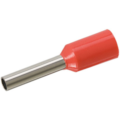 Vezetékre erősíthető érvéghüvely 1.0 mm2 vezetékekhez, piros (100 db)