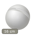 -Polisztirol gömb - két részes - 16 cm