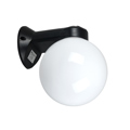 Gömb alakú kerti lámpa E27 - falikar, opál bura (200 mm)