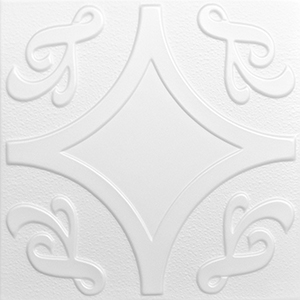 Polisztirol mennyezet burkolat, 4 mm vastag mennyezeti lap (50x50 cm) Music