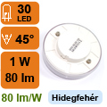 x.LED lámpa Gx53 (DIPx30/1W/45°) hideg 12 Volt!