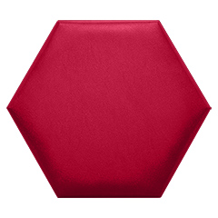 Hatszög alakú (méhsejt) bőrpanel, bőr falpanel - Arden-217 Piros (30,2x34,7 cm)