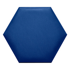 Hatszög alakú (méhsejt) bőrpanel, bőr falpanel - Arden-510 Kék (30,2x34,7 cm)