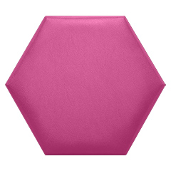 Hatszög alakú (méhsejt) bőrpanel, bőr falpanel - Inter-18021 Pink (30,2x34,7 cm)