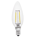 LED lámpa E14 Filament (2W/300°) Gyertya - hideg fehér