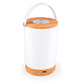 Akkus asztali lámpa + PowerBank (6W) - fa színű