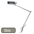Íróasztali lámpa, asztalra rögzíthető, Ibis KT028C, szürke